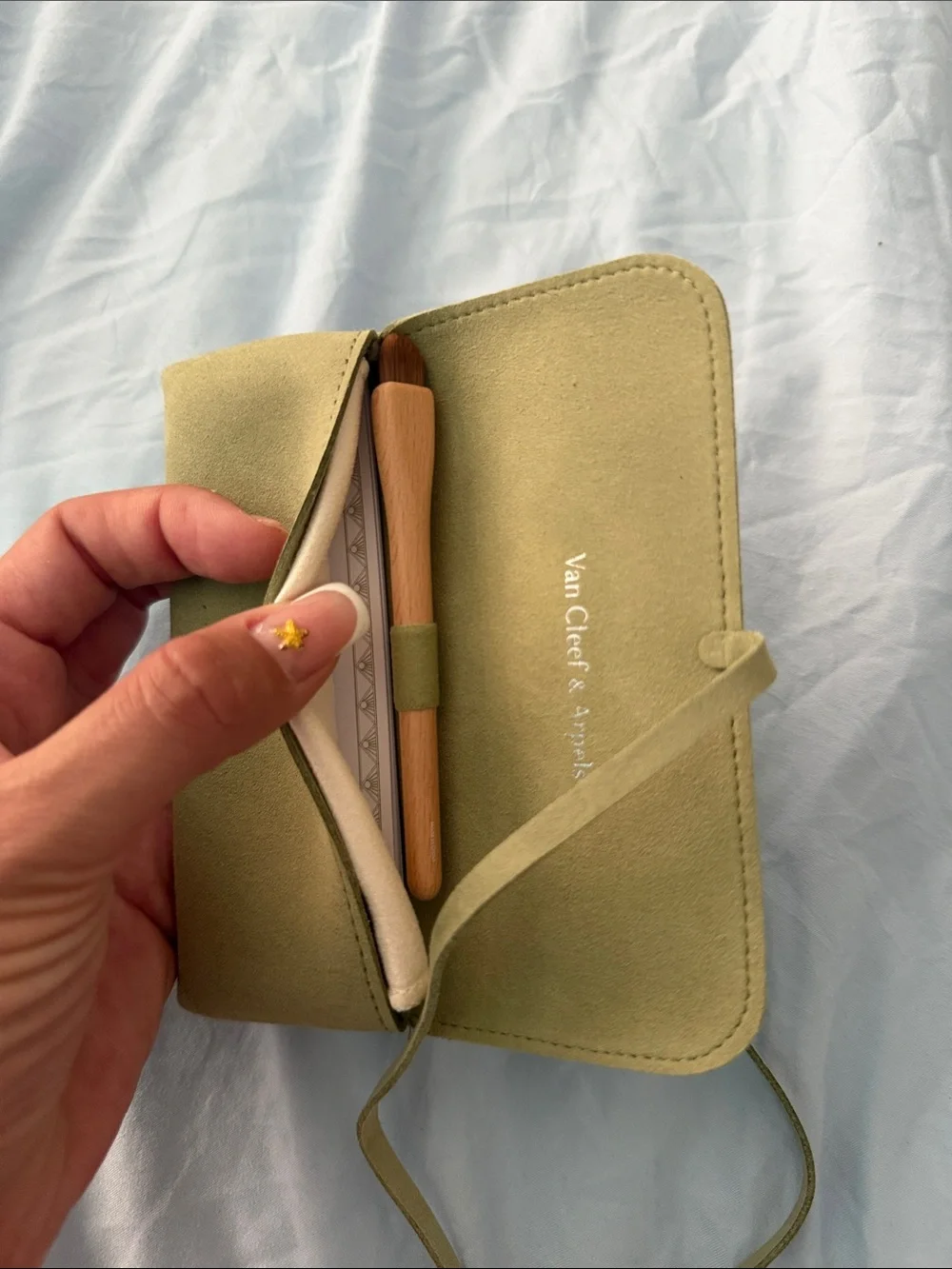 Suede Wrap Jewelry Roll - cleaning storage kit van cleef